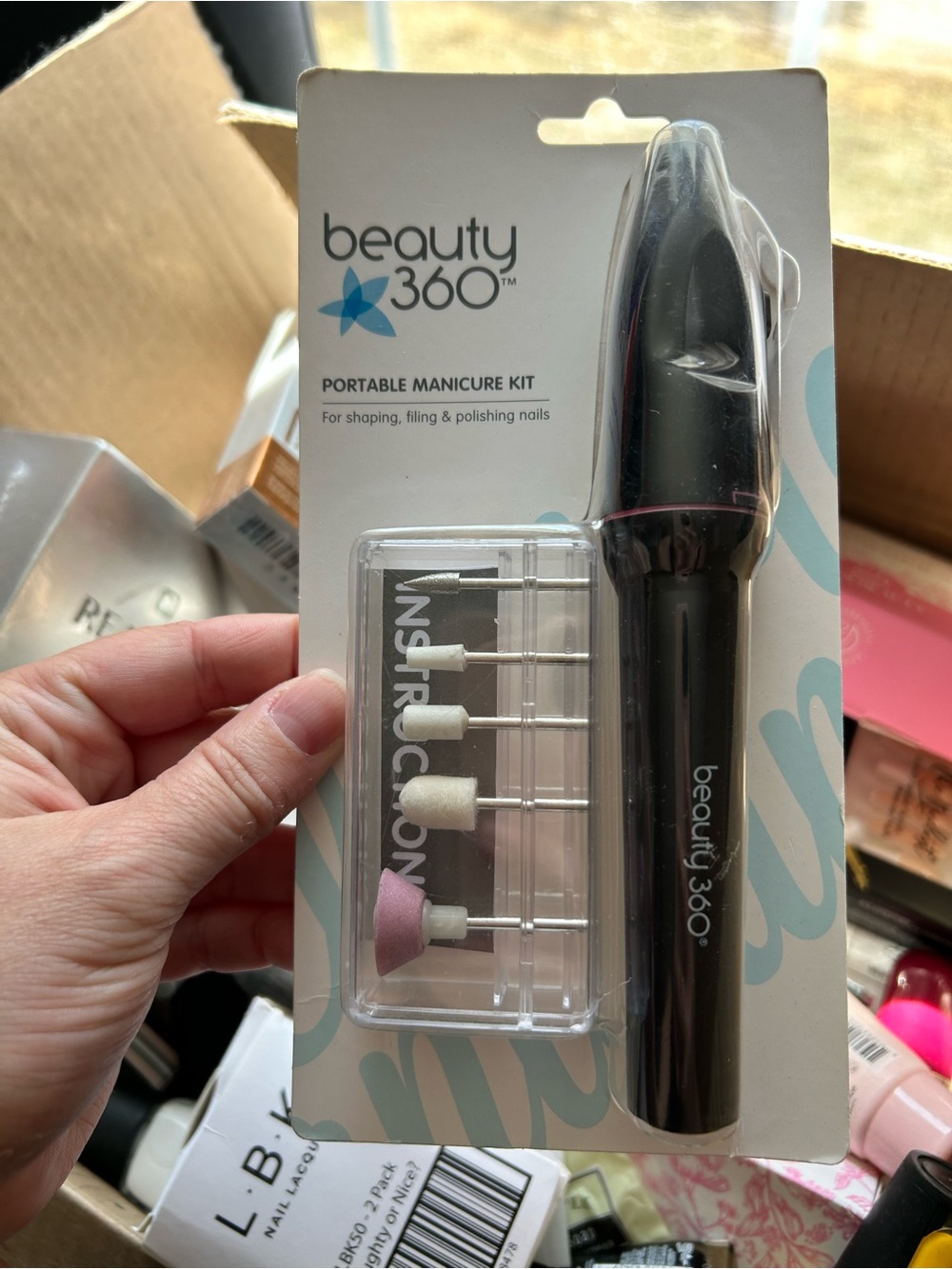 5/$25 beauty360 Portable Manicure Kit - Black